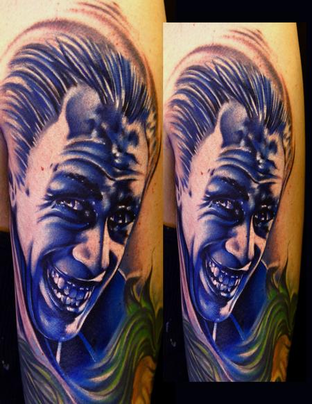 Mike Demasi - The Man Who Laughs Color Portrait Tattoo